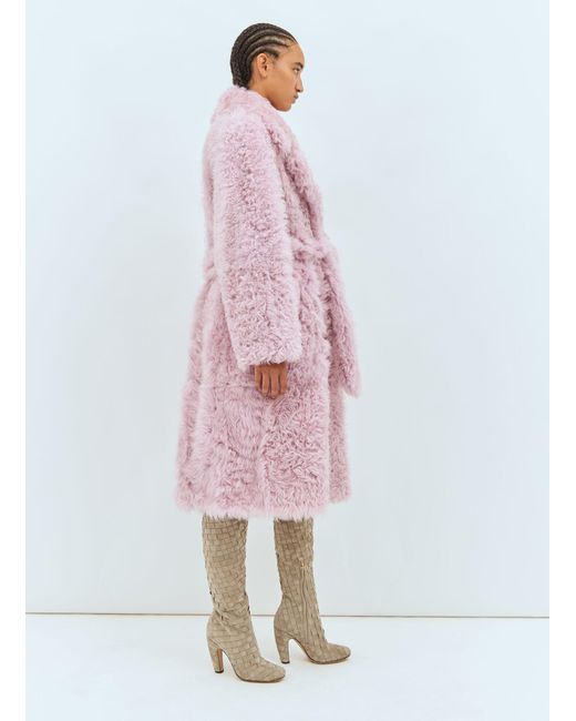 Bottega Veneta Pink Shearling Coat
