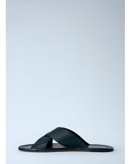 The Row Blue Malick Crossed-Strap Sandals for men
