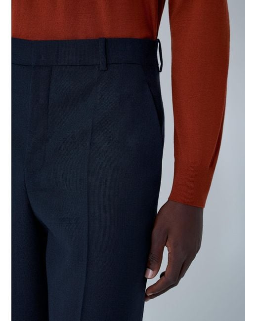 Saint Laurent Blue Tailored Wool Pants for men