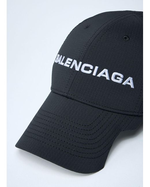 Balenciaga Blue Logo Motif Baseball Cap for men