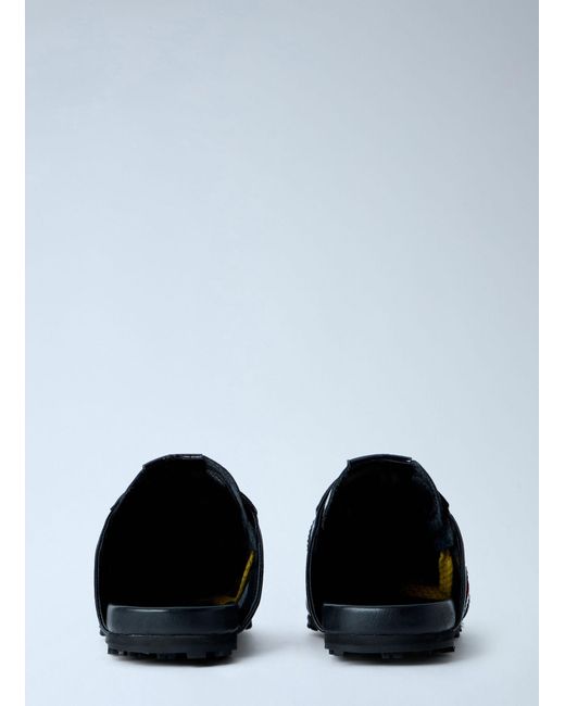 Marni Black Laced Leather Mules