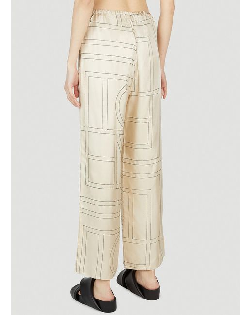 Totême  Natural Monogram Pyjama Pants