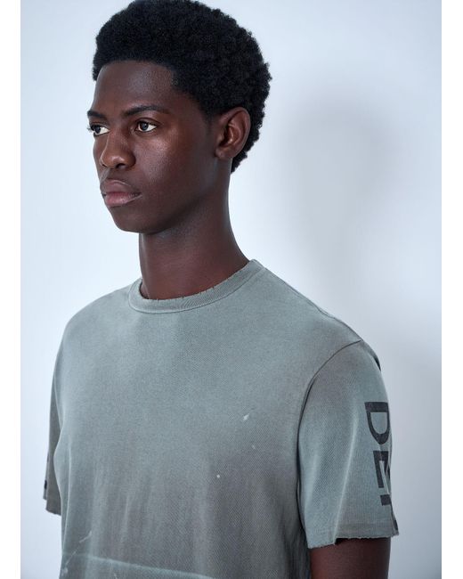 GALLERY DEPT. Blue Distressed T-Shirt for men