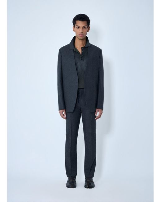 Maison Margiela Blue Wool Twill Blazer for men