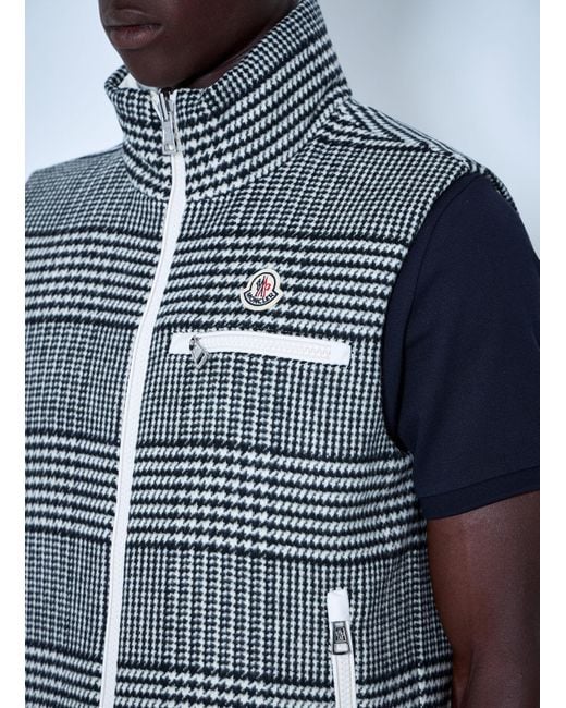 Moncler White Gienah Reversible Wool Blend Down Gilet for men