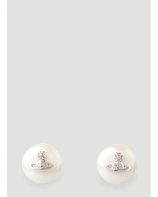 Vivienne Westwood White Emmylou Earrings