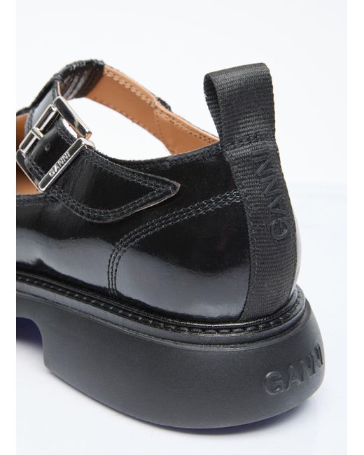 Ganni Black Everyday Buckle Mary Jane Shoes