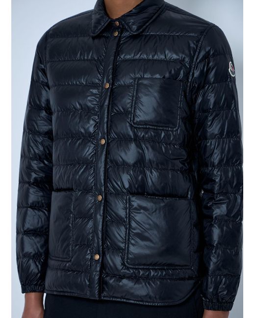 Moncler Blue Fouine Down Shirt Jacket