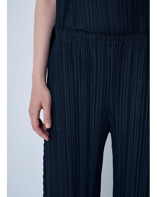 Pleats Please Issey Miyake Blue Mellow Pleated Pants