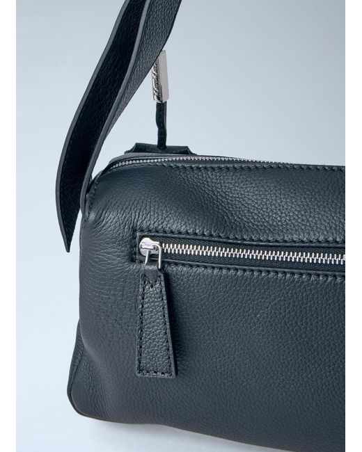 Max Mara Blue Rectangular Leather Shoulder Bag