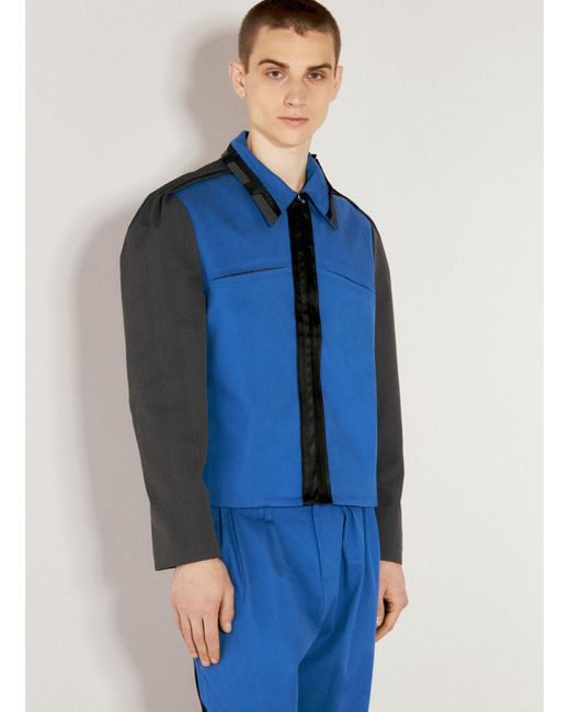 Kiko Kostadinov Blue Ugo Blouson Jacket for men