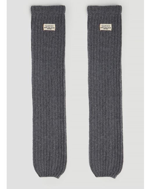 Gucci Gray Knit Cashmere Leg Warmers for men