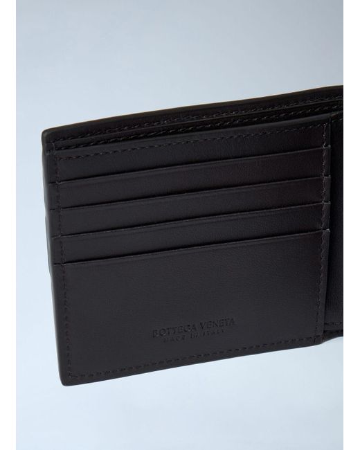 Bottega Veneta Blue Intrecciato Bi-Fold Wallet for men