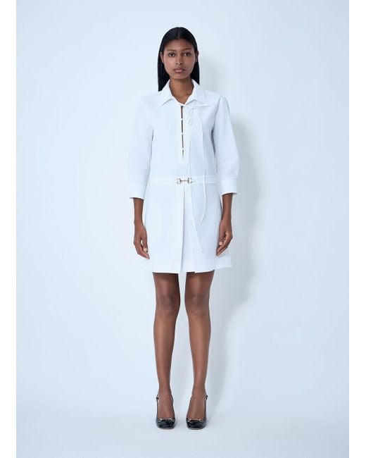Gucci Blue Cotton Poplin Shirt With Horsebit Hardware