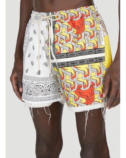 Children of the discordance Gray Yagi Bandana Shorts for men