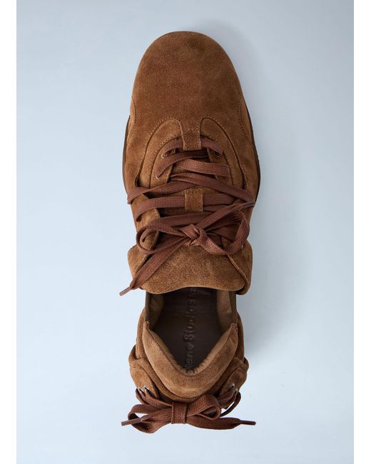 Acne White Bilara Suede Sneakers for men