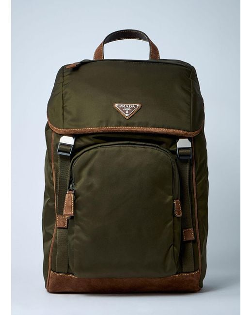 Prada Green Re-Nylon Backpack for men