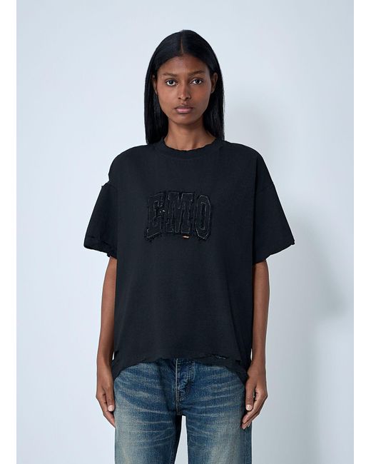 Balenciaga Blue Logo Motif T-Shirt