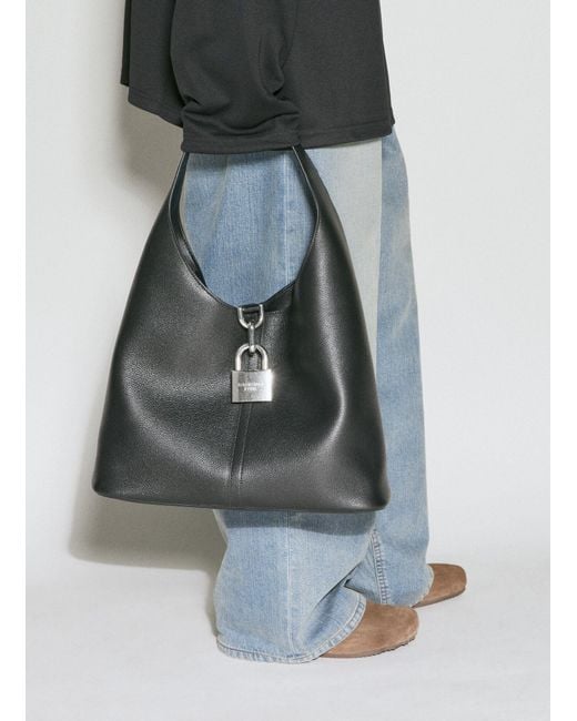 Balenciaga Gray Locker Medium North-south Hobo Bag