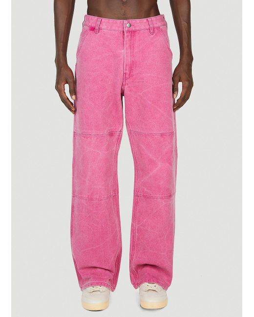Acne Pink Relaxed Cargo Pants