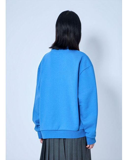Miu Miu Blue Logo Motif Sweatshirt