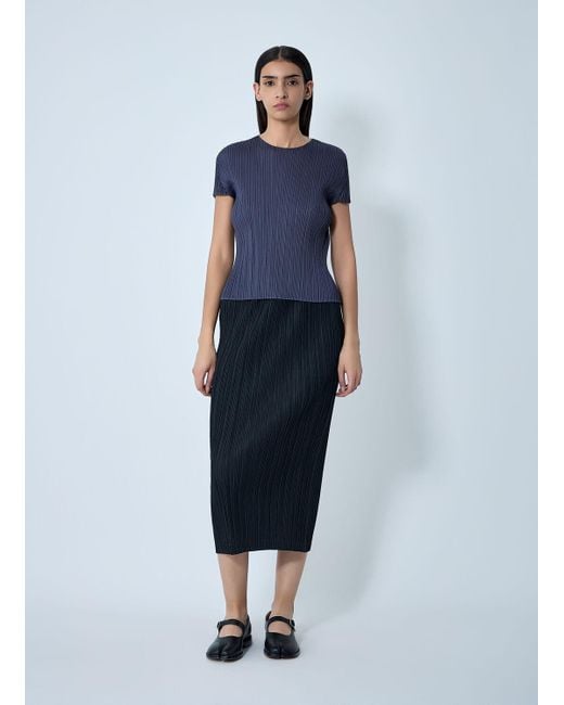 Pleats Please Issey Miyake Blue Pleated Skirt