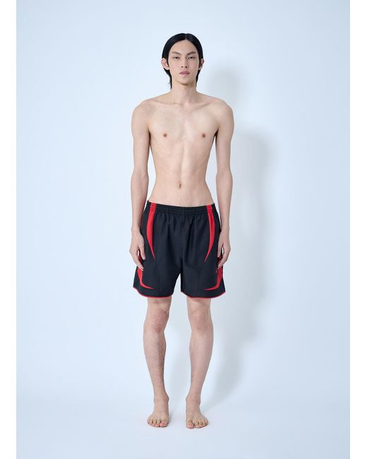 Balenciaga Blue Soccer Swim Shorts for men