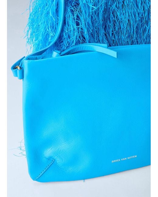 Dries Van Noten Blue Marche Medium Tote Bag