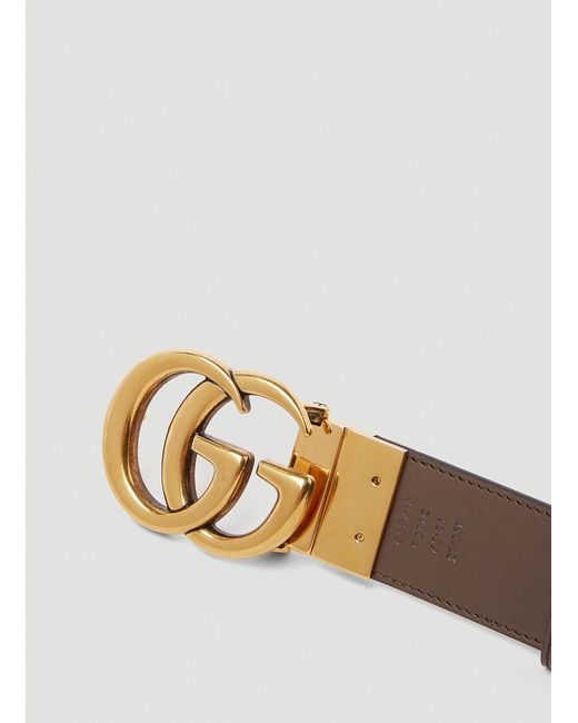 Gucci White Gg Reversible Belt