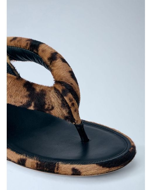 Balenciaga Brown Gaeta Wedge Thong Sandals
