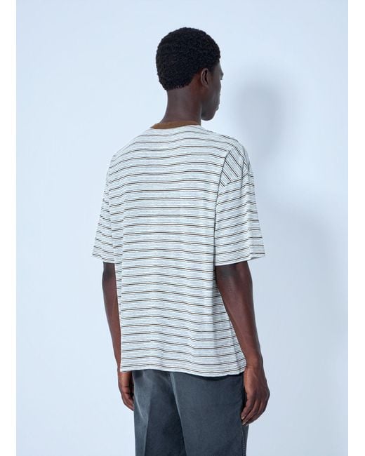 Visvim Blue Mondo Border Stripe T-Shirt for men