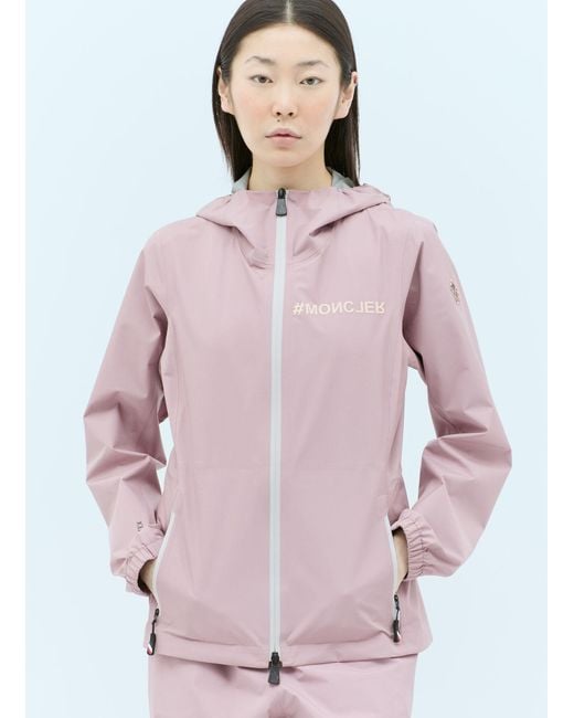 3 MONCLER GRENOBLE Pink Valles Hooded Jacket