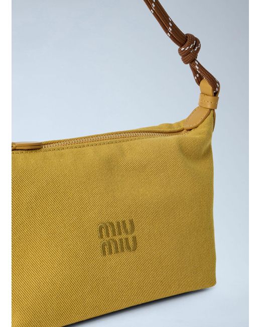 Miu Miu Blue Gabardine Pouch