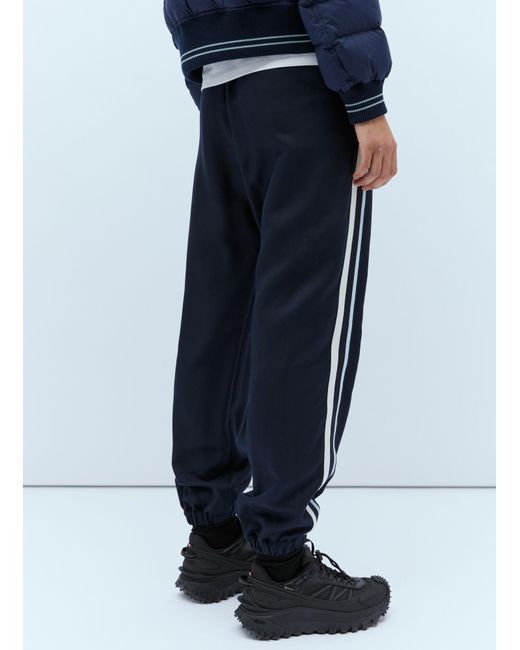 Moncler Blue Logo Embroidery Track Pants