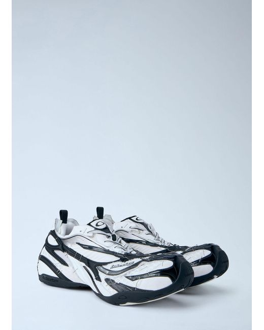 Balenciaga White Soleless Sneakers for men
