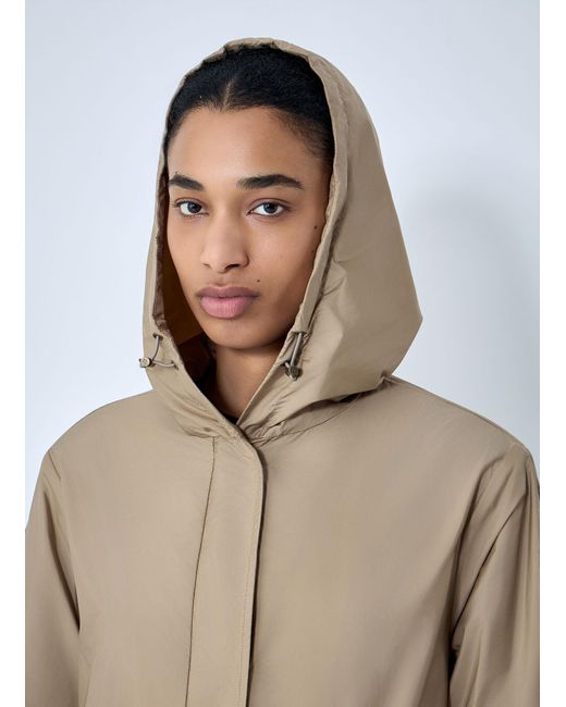 Moncler Natural Hooded Parka Coat