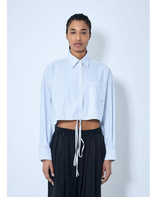 Alexander Wang White Crop Button-Down Shirt