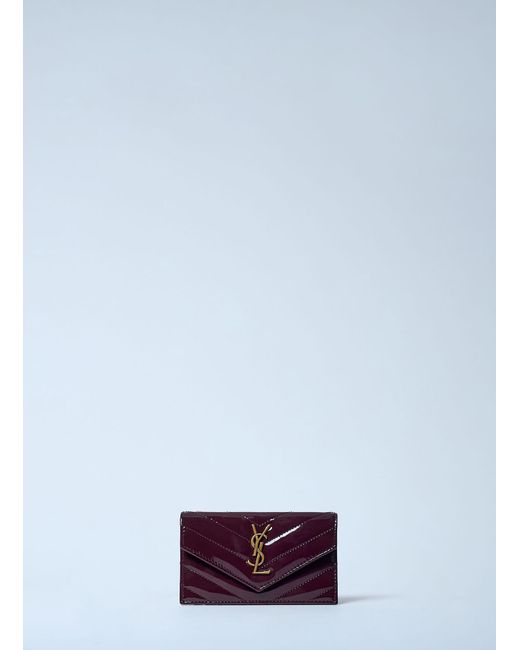 Saint Laurent White Cassandre Matelassã Fragments Flap Cardholder
