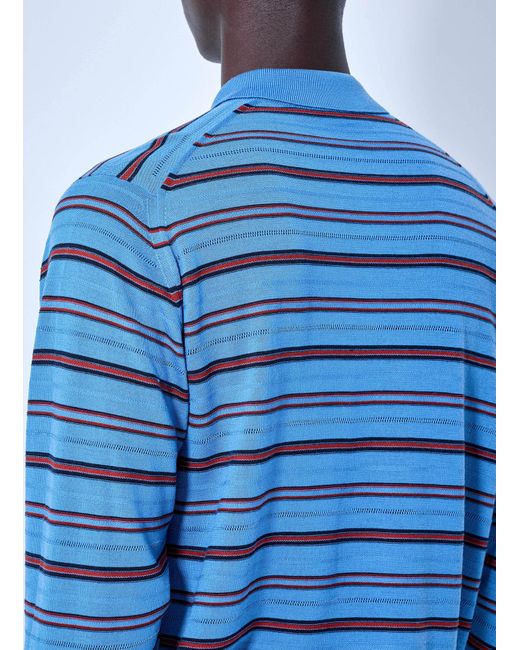 Wales Bonner Blue Beam Polo for men
