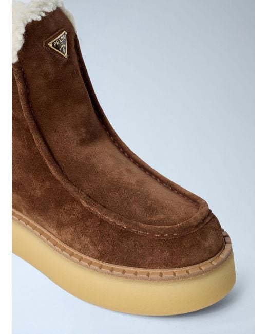 Prada Brown Suede Boots