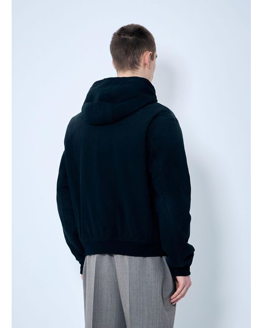 Prada Blue Denim Hooded Jacket for men