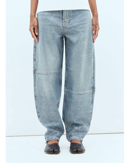 Ganni Blue Sparkle Stary Jeans