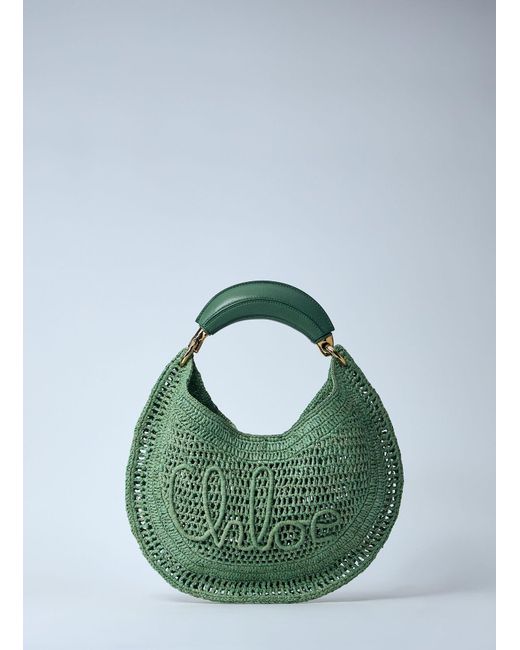 Chloé Green Summer Banana Hobo Shoulder Bag