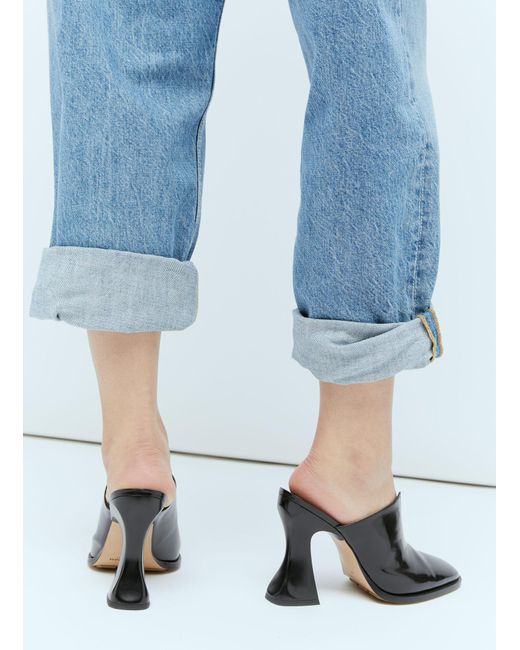 Bottega Veneta Blue Cha-Cha Heeled Mules