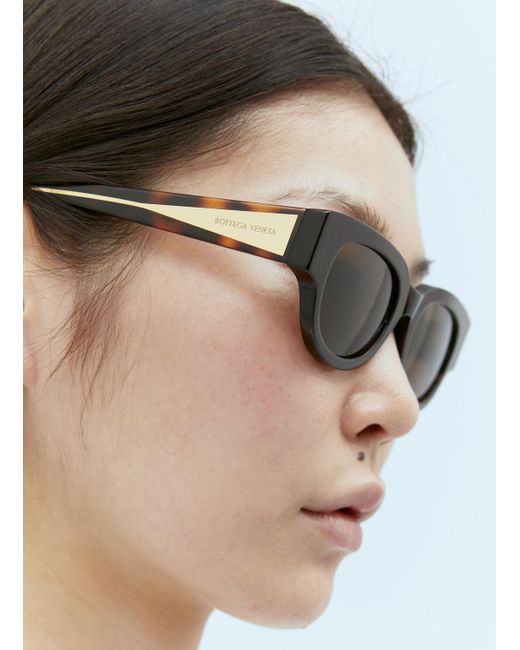 Bottega Veneta Natural Tri-fold Square Sunglasses