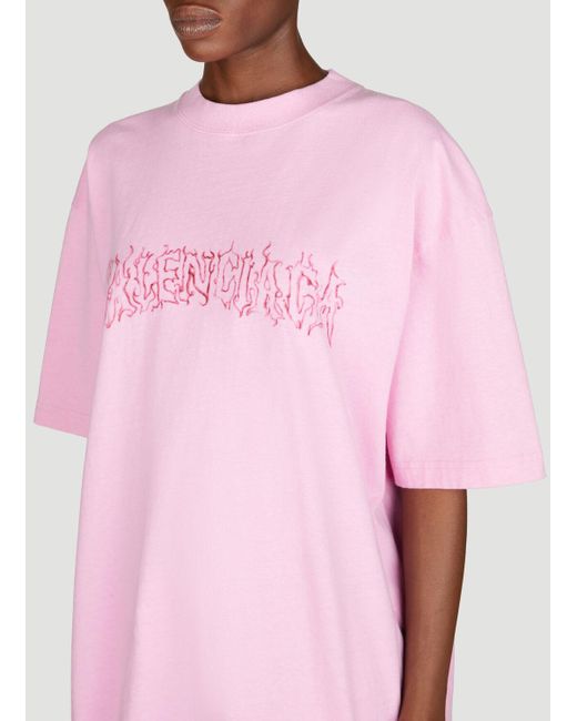 Balenciaga Pink Darkwave Large Fit T-shirt