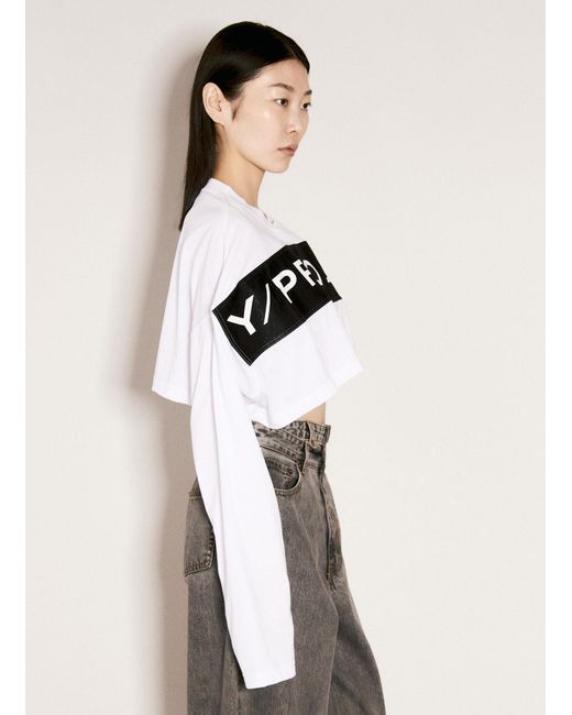 Y. Project Natural Y/Project Scrunched Logo Print T-Shirt