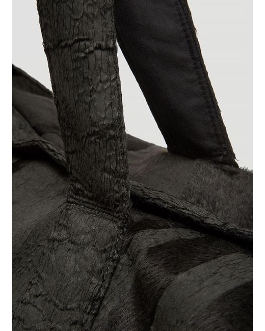 h:ours Black Mud Stripe Duffle Bag for men