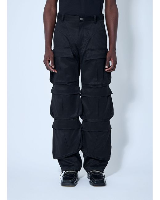 Mugler Blue Multiple Pocket Cargo Pants for men