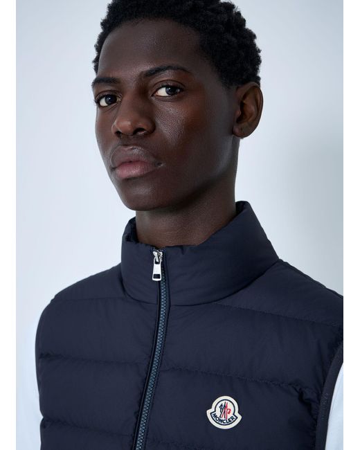 Moncler Blue Contrin Down Vest for men
